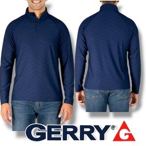 Mens Quarter Zip Pullover Gerry  Moisture Wicking Top Long Sleeve Size XL